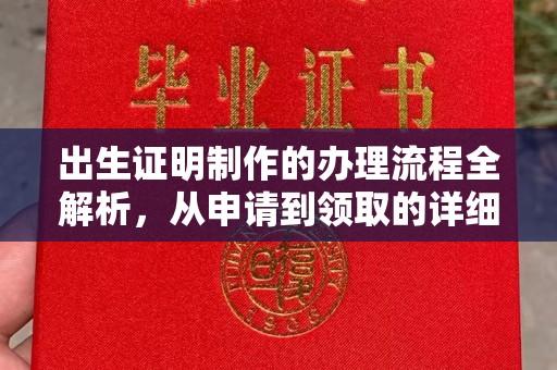 且末出生证明制作的办理流程全解析，从申请到领取的详细指南